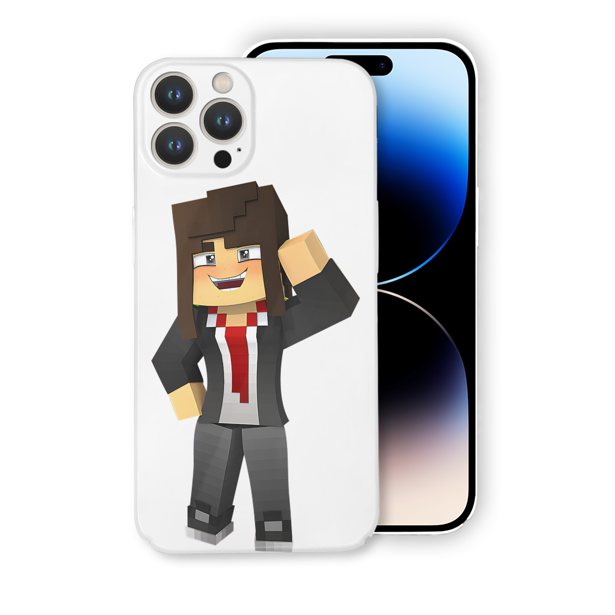 （画像用） マインクラフト ブロックの世界 Minecraft MC Block world 【iPhone 14シリーズ対応】ハードケース